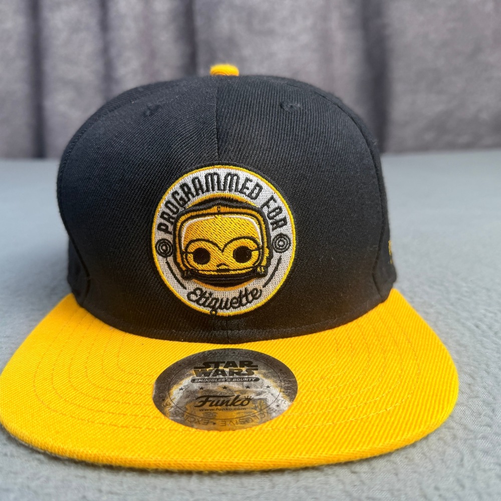 Funko Star Wars Smugglers Bounty C-3PO Snapback Hat Black Yellow Programmed Logo